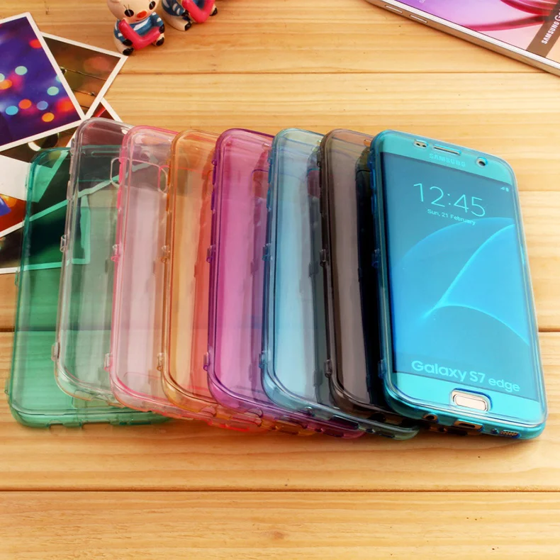 Силиконовый чехол-книжка для samsung Galaxy S5 S6 S7 Edge S8 Plus Note 5 4 3, мягкий прозрачный чехол из ТПУ, прозрачный чехол