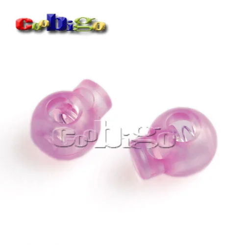 BabyPink 5 шт. Пластик Красочный прозрачный шар круглый шнур замок рычажный зажим фиксаторы уход за кожей лица прозрачный Мороз Для украшения обуви веревка Комплектующие для самостоятельной сборки - Цвет: BabyPink