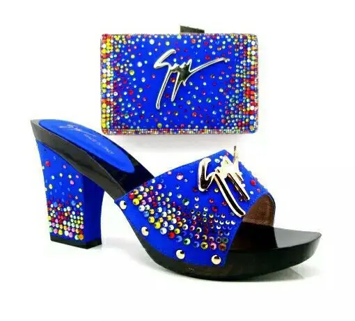 Верхний африканский обувь и соответствующие сумки с стразы италия дамы для ну