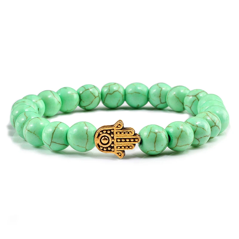 Модные браслеты из золотого сплава ручной работы натурального камня для женщин и