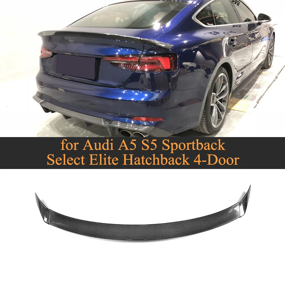 Задний спойлер багажника из углеродного волокна для Audi A5 S5 Sportback хэтчбек 4 двери не седан Стайлинг автомобиля 3 шт