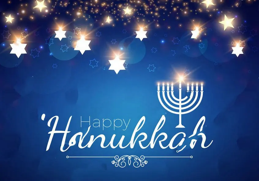Chanukah Hannukah Happy Shining Menorah Звездный эффект боке Блестящий Фон Компьютерная печать фон для фото на вечеринке