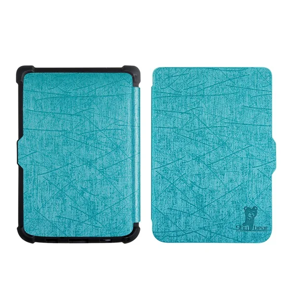 Зеленый Чехол в стиле книги для Pocketbook 616/627/632 basic Lux 2/touch Lux/touch HD Ereader Ultra Slim Auto Wake/Sleep+ 2 бесплатный подарок - Цвет: Зеленый