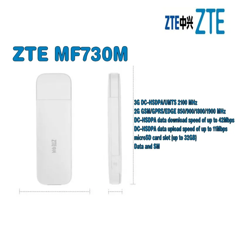 

UNLOCKED ZTE MF730 3G DC-HSDPA 42.2 Mbps
