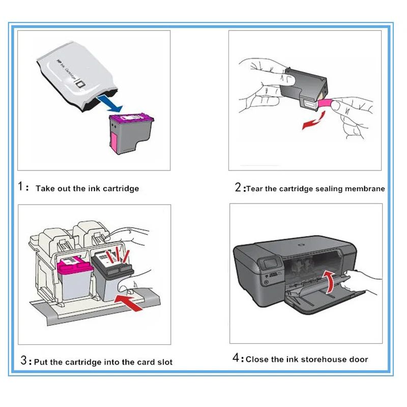 Картридж для чернил HP 28 XL совместимый с принтерами Officejet 3320 3325 3420 3535 3550 3650 3744 Картридж hp для чернил.