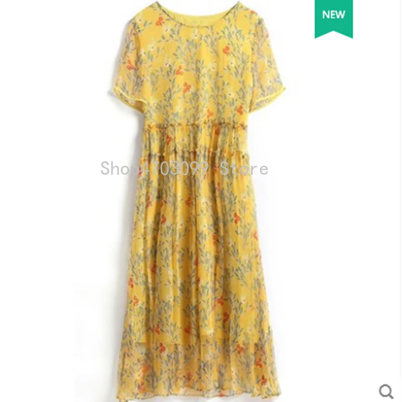 Элегантное желтое Vestidos 2019 модное многослойное шифоновое платье с оборками