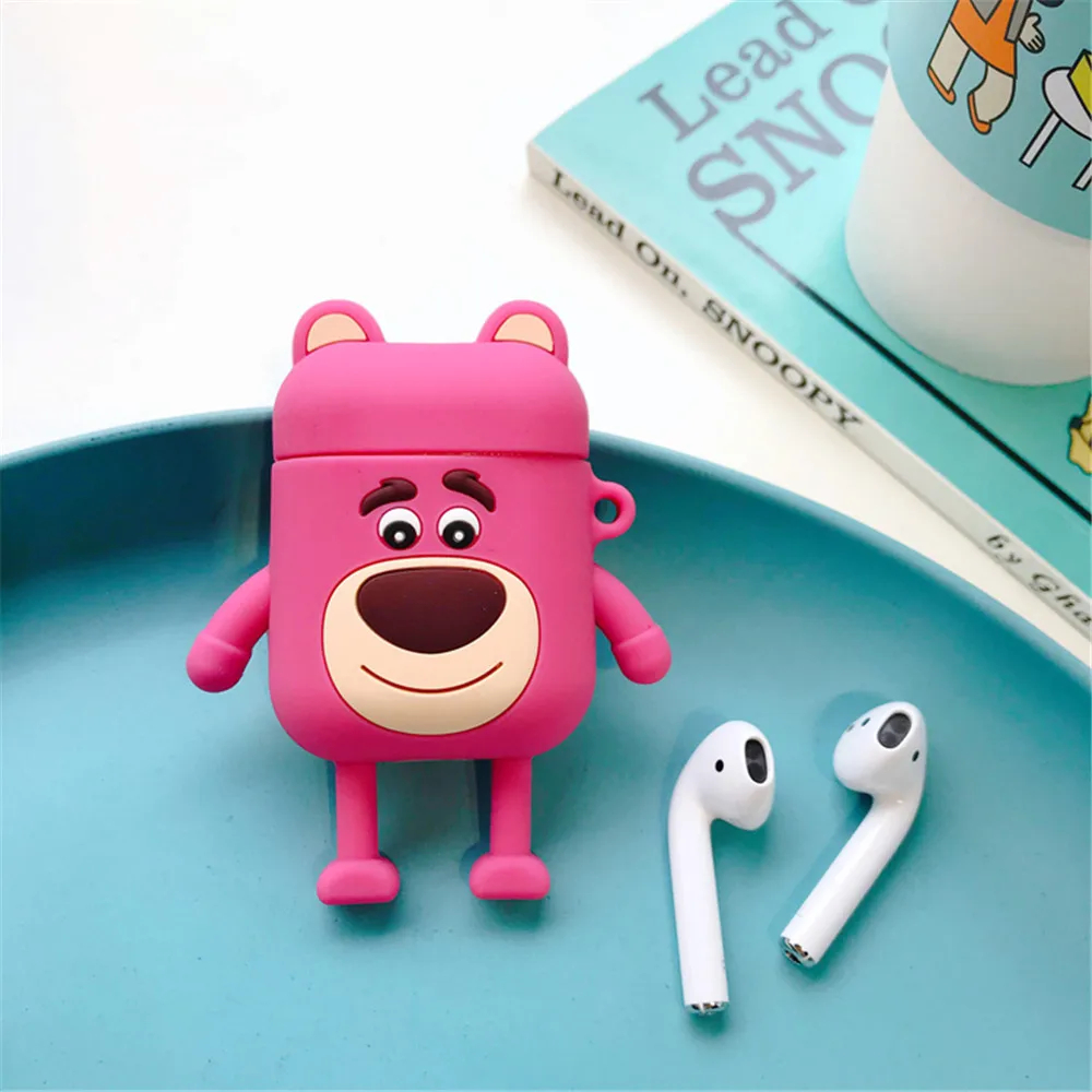 3D Милые Мультяшные Монстры чехлы для наушников для Apple AirPods 1 2 Earpods AirPods2 Сумка Силиконовые чехлы Bluetooth Air Pods защита