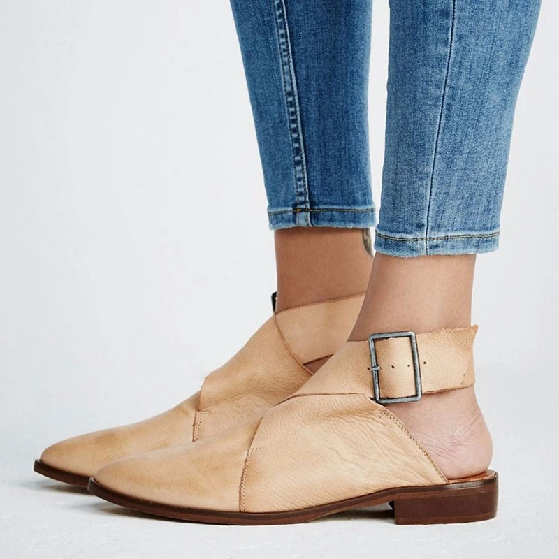 Сланцы женские на плоской подошве заостренный носок сандалии для отдыха