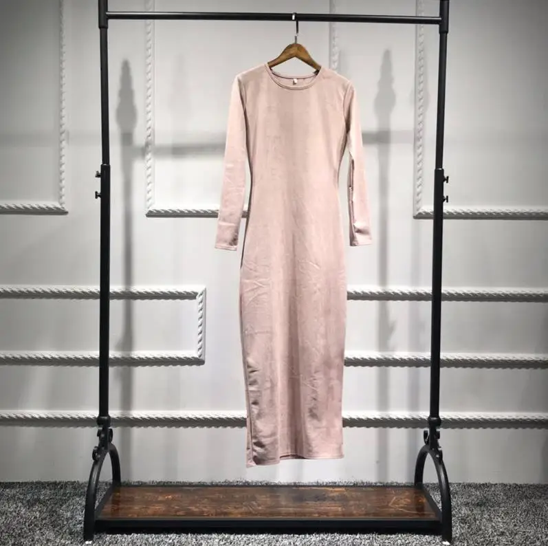 Khaki dress Vestidos abaya Дубай Кафтан хиджаб мусульманское платье женщины Рамадан Elbise Robe Femme Musulmane кафтан Marocain исламский, арабский Eid платья - Цвет: Khaki dress