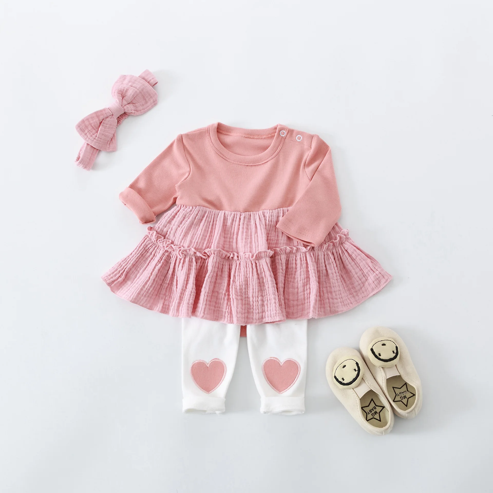 

New Baby infant girl Spring Autumn Clothing Set,Princess Romper Dress Leggings Suits,Girls Toddle body clothes Set Newborns Wear