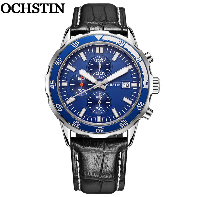 GQ044L02 without box OCHSTIN мужские наручные часы Топ люксовый бренд Хронограф Календарь спортивные мужские часы Военная сетка нержавеющая сталь мужские кварцевые часы 044 - Цвет: GQ044L02 without box