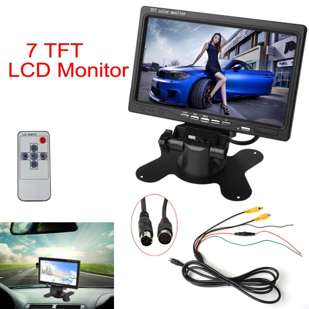Автомобильный монитор на подголовник 12 В 7 дюймов 800x480 пикселей TFT LCD цветной 2
