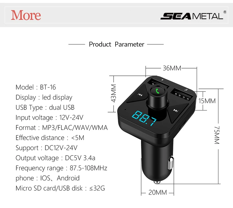 Автомобильный mp3 плеер USB Bluetooth FM передатчик прикуриватель телефон Handsfree Зарядное Устройство Радио комплект беспроводной двойной авто аксессуары