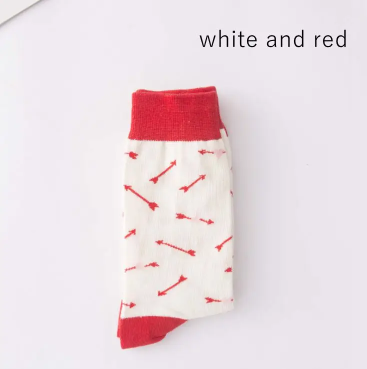 white and red 1 пара, женские носки, мультяшная собака, осьминог, цветок, растение, Kawaii, забавные, счастливые, повседневные женские хлопковые чулки, уличная одежда, скейт, Harajuku - Цвет: white and red