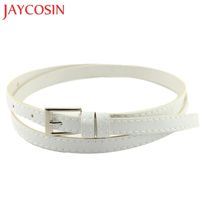 JAYCOSIN Горячая Красивая женская многоцветная однотонная маленькая Конфета Цвет Тонкий кожаный ремень мс ремень Синтетическая кожа z1123