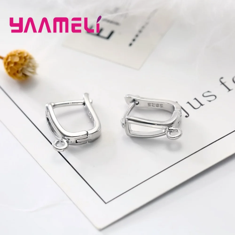 Серьги кольца женские из серебра 925 пробы|Ювелирная фурнитура и компоненты| |
