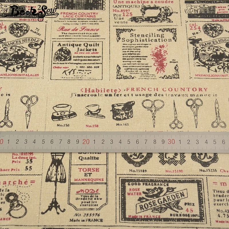 Ткань для шитья хлопчатобумажная льняная ткань скатерть книг подушка сумка