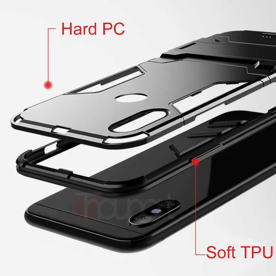Противоударный чехол Thouport для Xiaomi Mi Max 3 Max2 гибридные Силиконовые чехлы из ТПУ + ПК