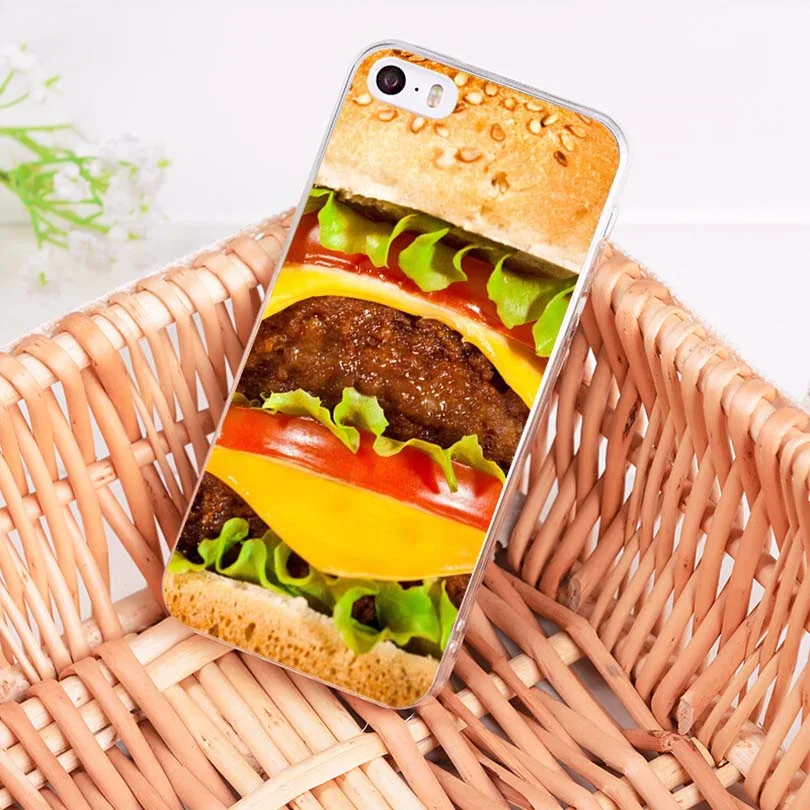 Мягкий прозрачный чехол для телефона MaiYaCa Delicious hamburger из ТПУ iPhone X 6 6s 7 7plus 8 8Plus 11pro