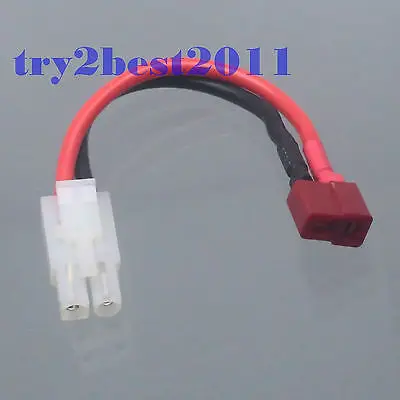 Штепсельная Вилка Tamiya с Т-образным разъемом (стиль deans) проводом 10 см (~ 4 дюйма) 14 AWG