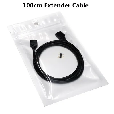 100cm Extender Cable ASUS AURA 5V 3 Pin RGB концентратор интерфейс синхронизация сплиттер 3Pin коннектор материнская плата вентилятор волшебный синхронный источник питания - Цвет лезвия: 100cm Extender Cable