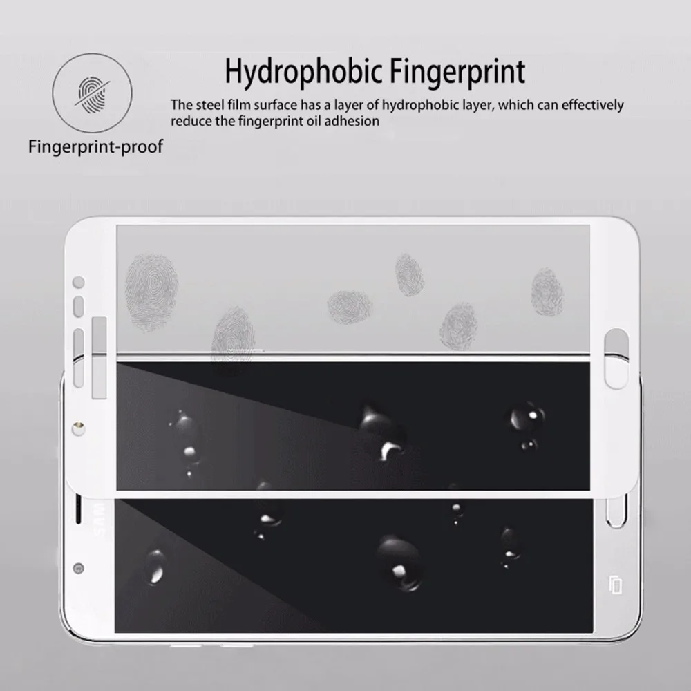Закаленное стекло с полным покрытием для Samsung Galaxy J7 prime 2 шт. защита экрана