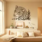 Наклейка на стену леопард тигр дикий кот африканские Животные Сафари виниловая наклейка домашний Декор Спальня Гостиная фрески украшения наклейки W-54