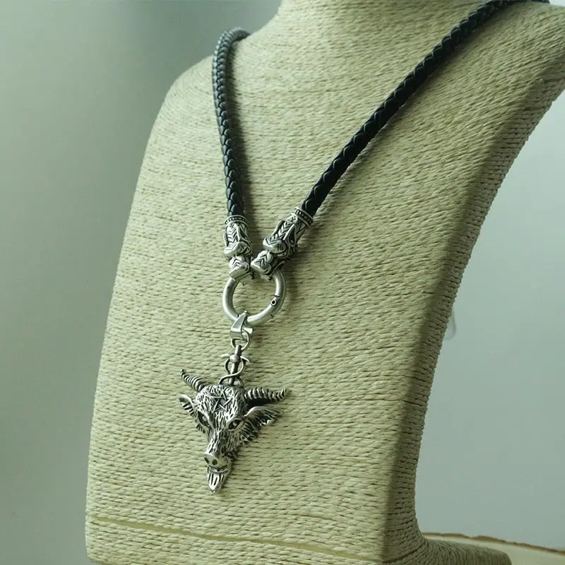 1 шт. Sabbatic Коза амулет шнур ожерелье Baphomet подвеска 38 мм|pendant wolf|pendant necklace scarfpendant charm |