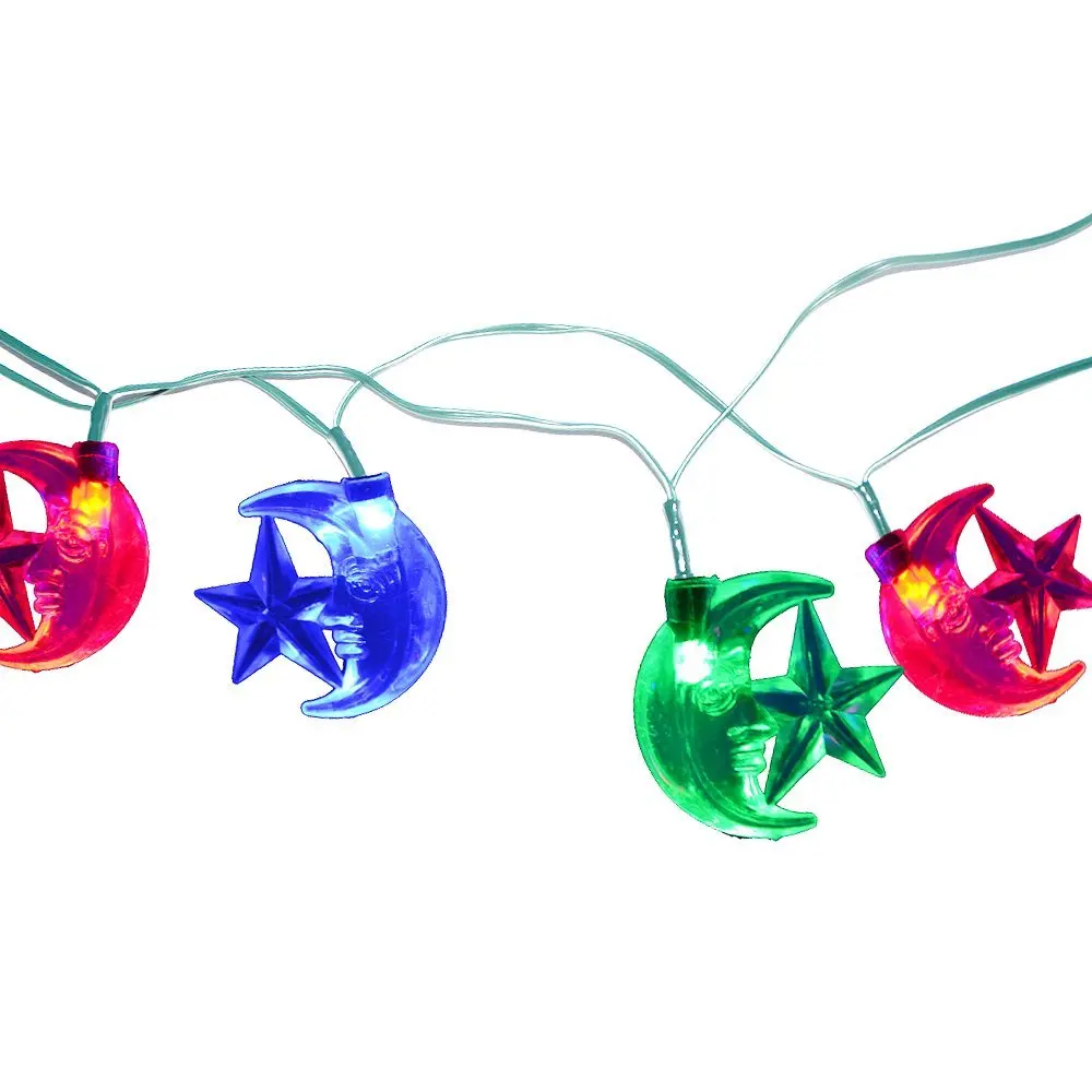 На солнечной энергии 25ft/40 LED звезды и Луны фестиваль струны света Наружное