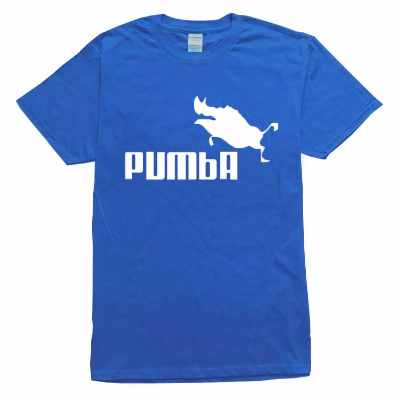 2017 Новый Последний Мужской Забавный Пумба Футболки Camisa Masculina Короткий Рукав