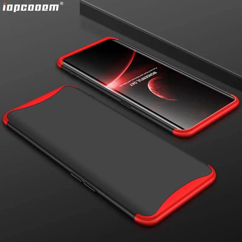 Защитный чехол на 360 градусов для OPPO Find X жесткий пластиковый матовый телефона 3 в 1