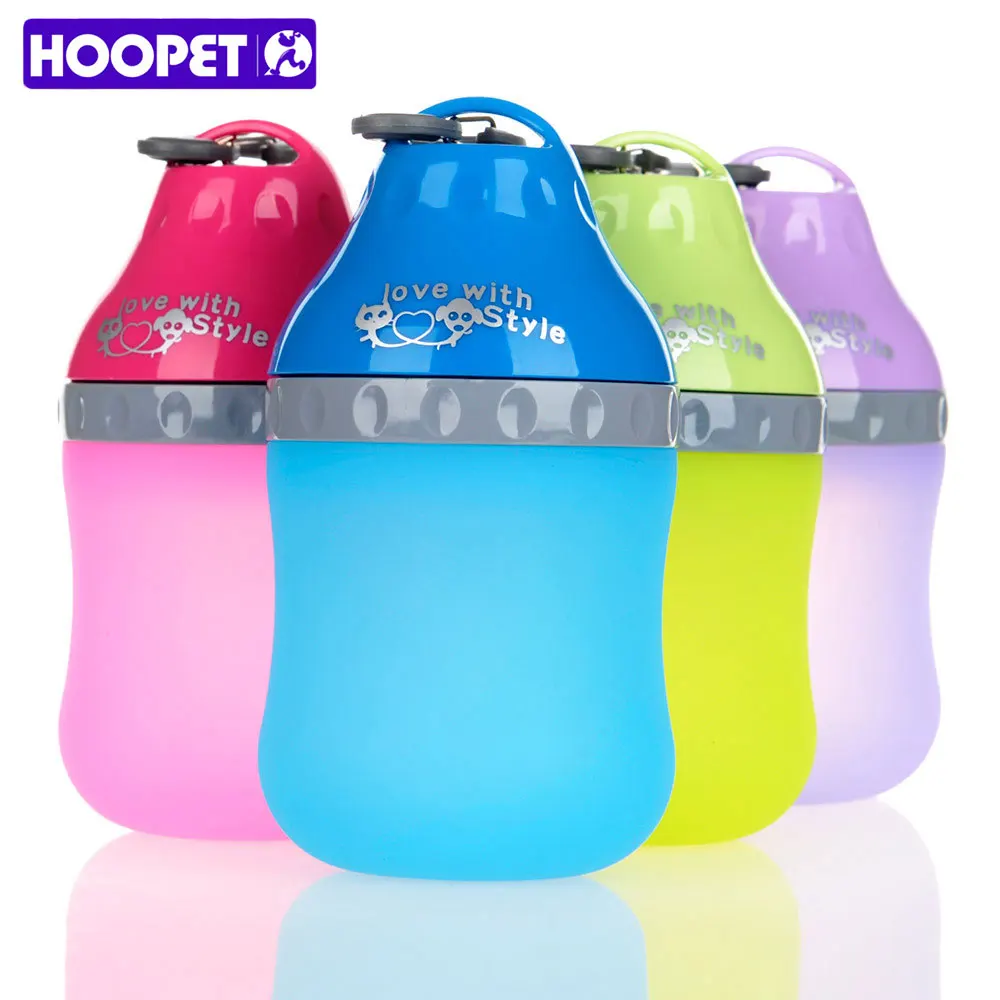 HOOPET Pet бутылка для воды для маленьких собак Путешествия питьевой фонтаны Портативный Силиконовый плюшевый Кот открытый товары для домашних животных