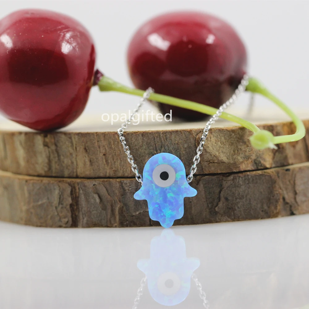 1 шт Горячая Летняя искусственная Хамса колье с опаловой подвеской милый дизайн