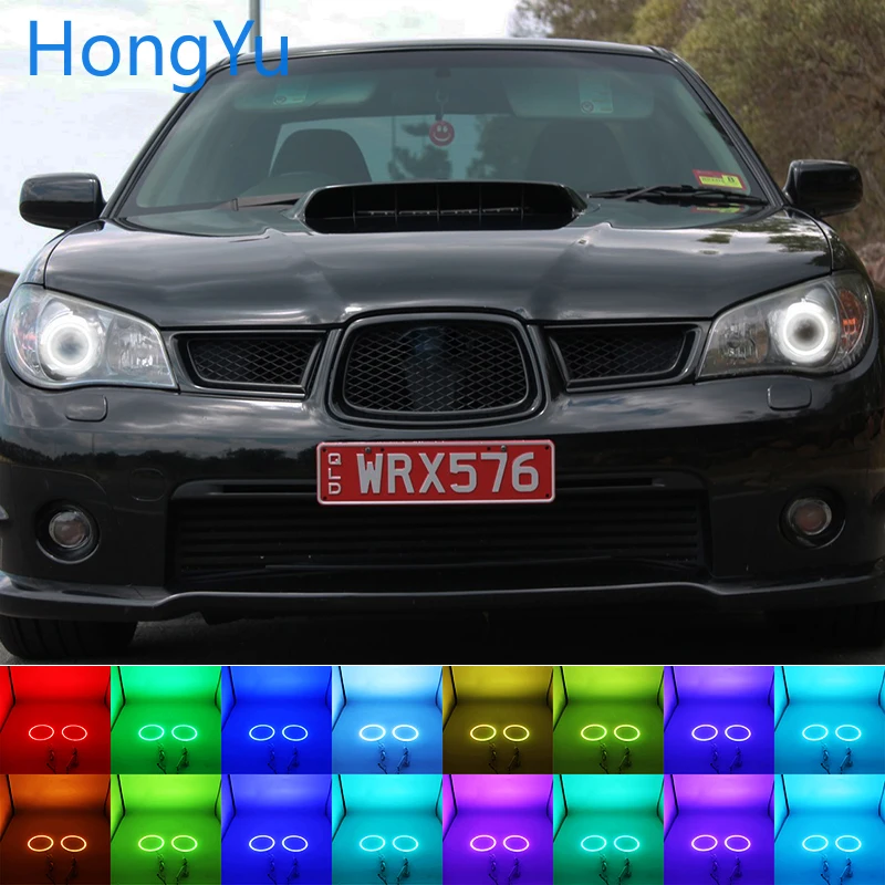 Последние Фары многоцветный RGB LED Ангельские Глазки Halo Ring Eye DRL RF пульт