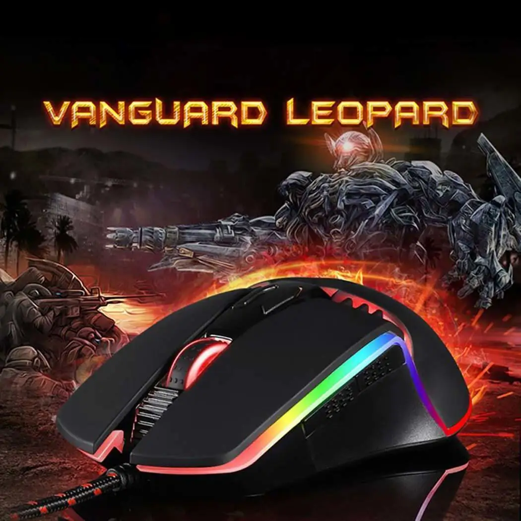E sports игровая проводная мышь dpi настраиваемая RGB 1 8 M мыши с подсветкой для 1x