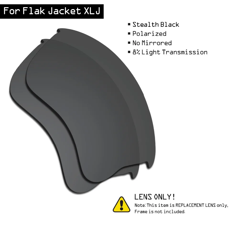 Поляризованные солнцезащитные очки SmartVLT Сменные линзы для Oakley Flak Jacket XLJ Stealth