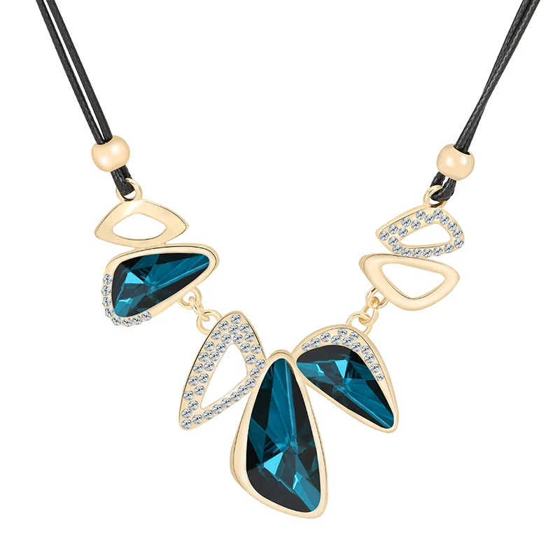 Лимонный ценный эффектный Макси-чокер Винтаж брелки воротник Gem хрустальные