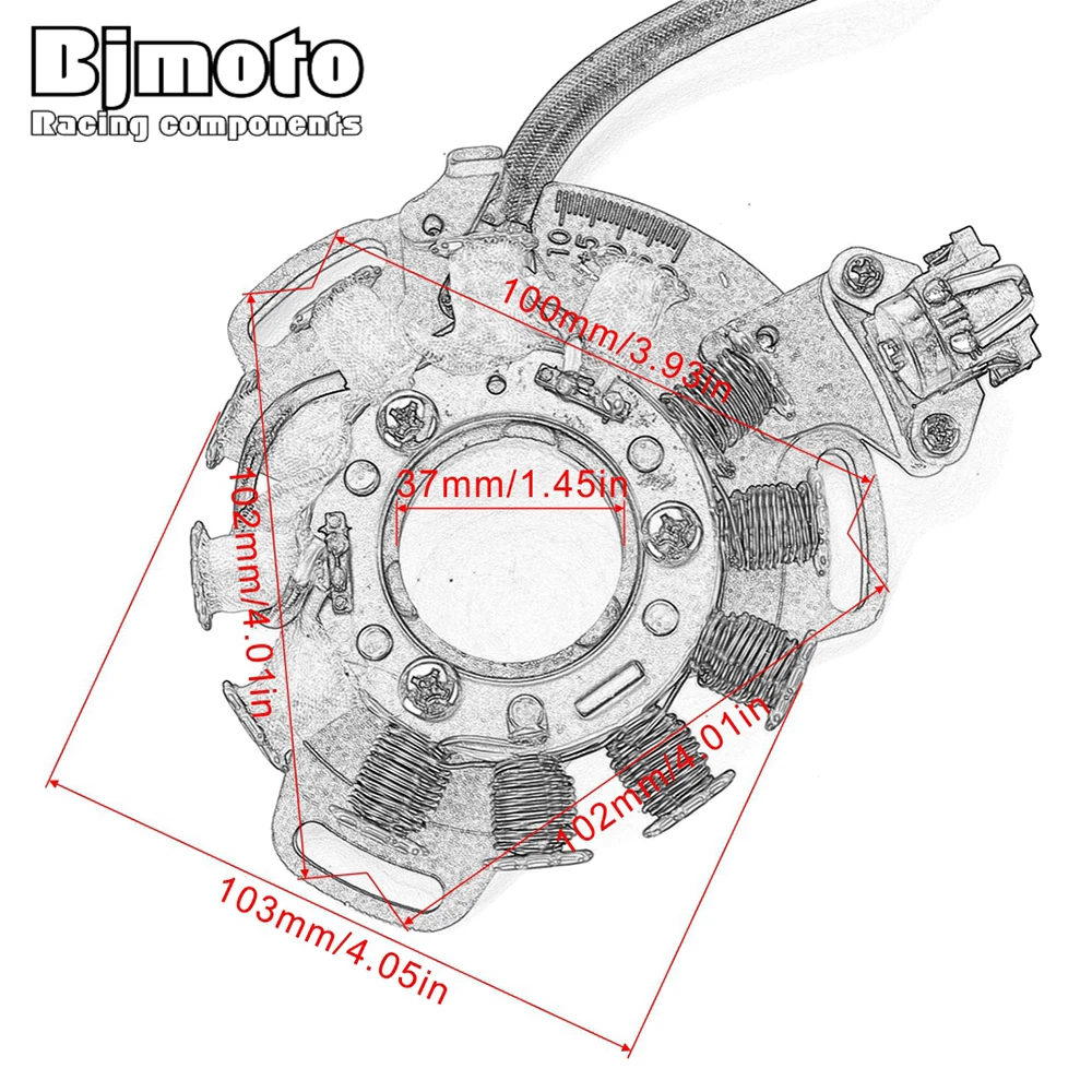 

BJMOTO Motorcycle Stator Coil For Yamaha Banshee 350 YFZ350 1987-1994