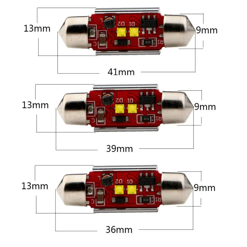2X Canbus Led C5W гирлянда 36 мм/39 мм/41 мм 14 Вт 2 SMD ошибок 6500 K Автомобильные светодиодные лампочки Canbus автомобильный светильник для чтения на дверь неполярный