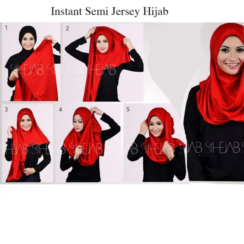 Мгновенные хиджабы мусульманский платок Обёрточная бумага полу хиджаб двойной