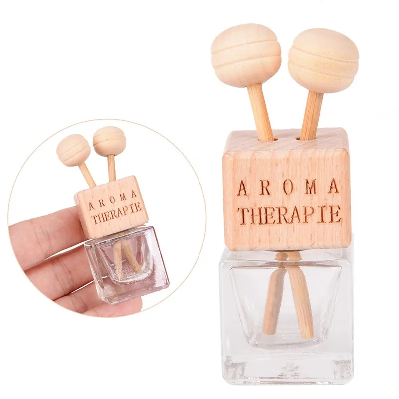 

10 PCS Car Air Freshener Vent Clip Perfume Glass Empty Bottle for Auto Pendant Essential Oil Scent Diffuser Car-Styling