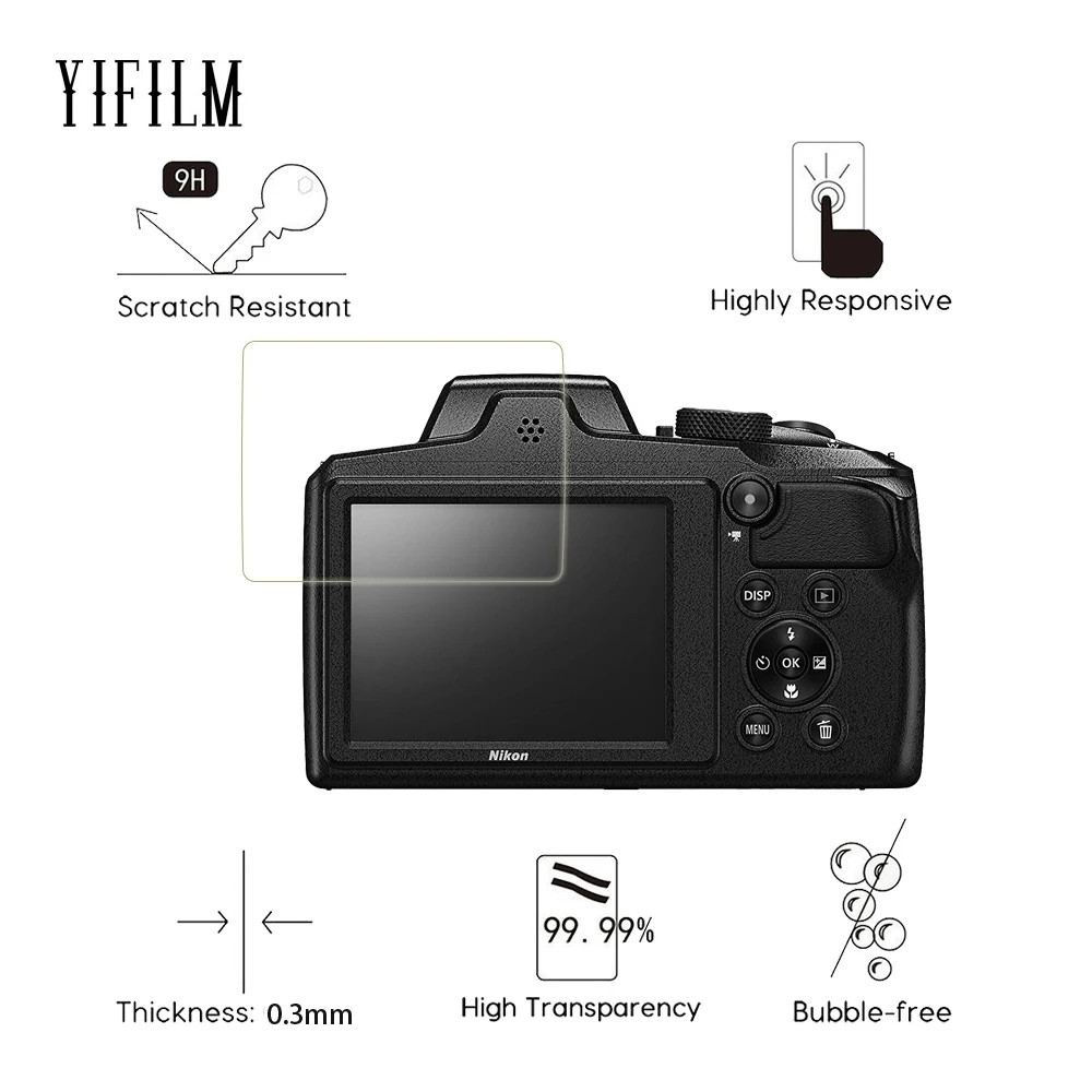 2 упаковки защита для экрана камеры Защитная пленка Nikon Coolpix B700 B600 D3500 2.5D цифровая