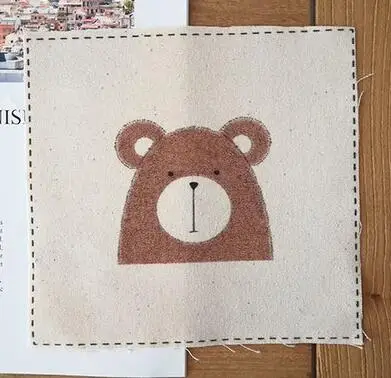 b50 ZENGIA Fox/Llama/Bear ручная окрашенная ткань DIY шитье с животным принтом хлопок льняная ткань Telas пэчворк для сумки/украшения 15x15 см - Цвет: b50