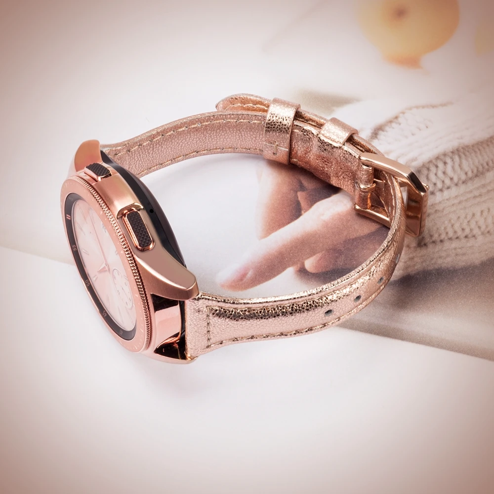Модный кожаный ремешок для samsung Galaxy Watch 42 мм 46 мм ремешок из натуральной кожи сменный ремешок для Galaxy Watch Active2