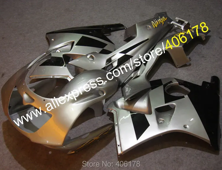 Для обтекателя ZXR250R 90-98 ZXR250 ZXR 250R Ninja ZXR 250 1990-1998 серебристый черный мотоцикл обтекатели комплект