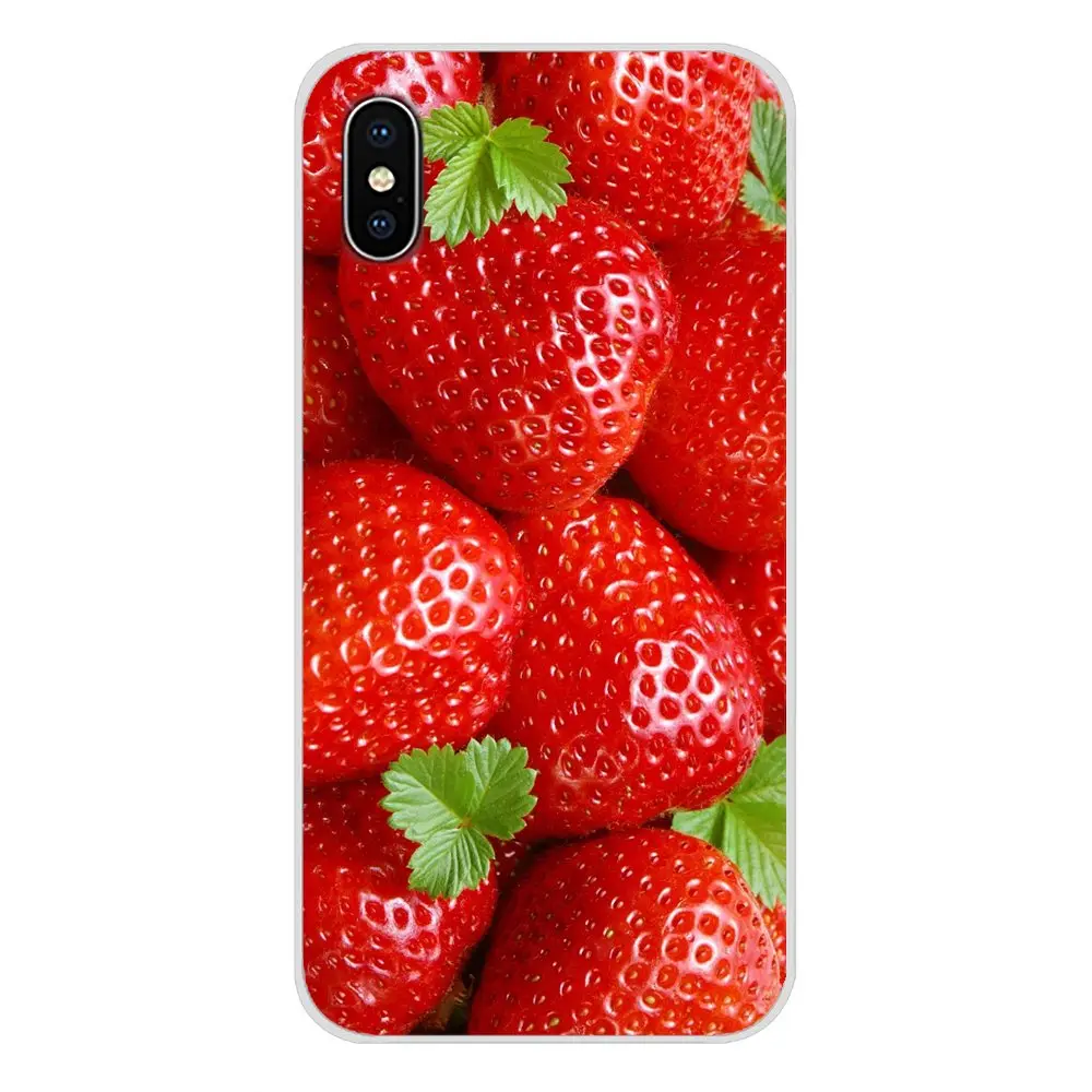 Прозрачный чехол из ТПУ для Huawei Mate Honor 4C 5C 5X 6X 7 7A 7C 8 9 10 8C 8X 20 Lite Pro фрукты Клубника