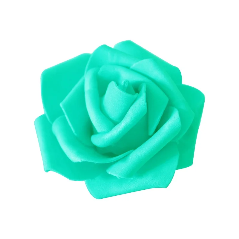 Tiffany Большие размеры 6,5 см 25 шт./лот пенополиэтилен розы Глава DIY Искусственные цветы ручной работы для Свадебная вечеринка украшения - Цвет: Tiffany