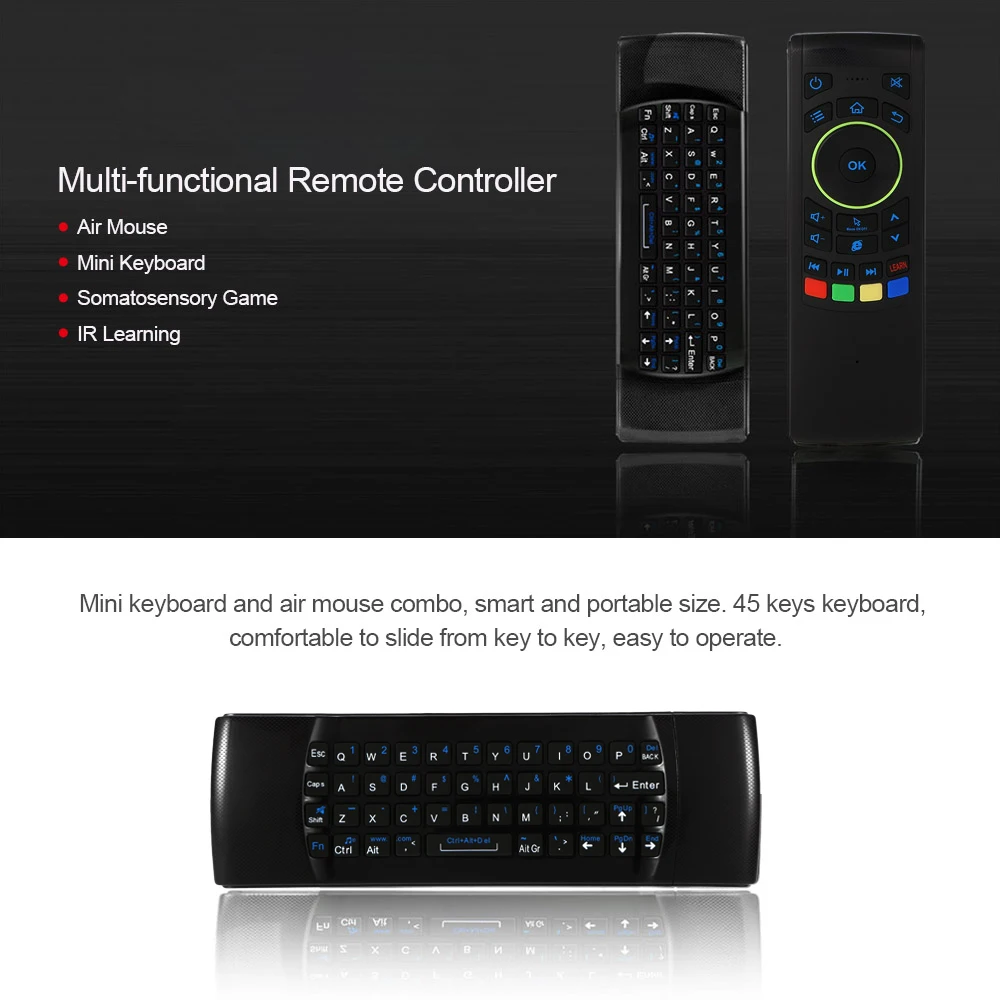 2 4G 6 осевая Беспроводная клавиатура Air Mouse с дистанционным управлением осевой