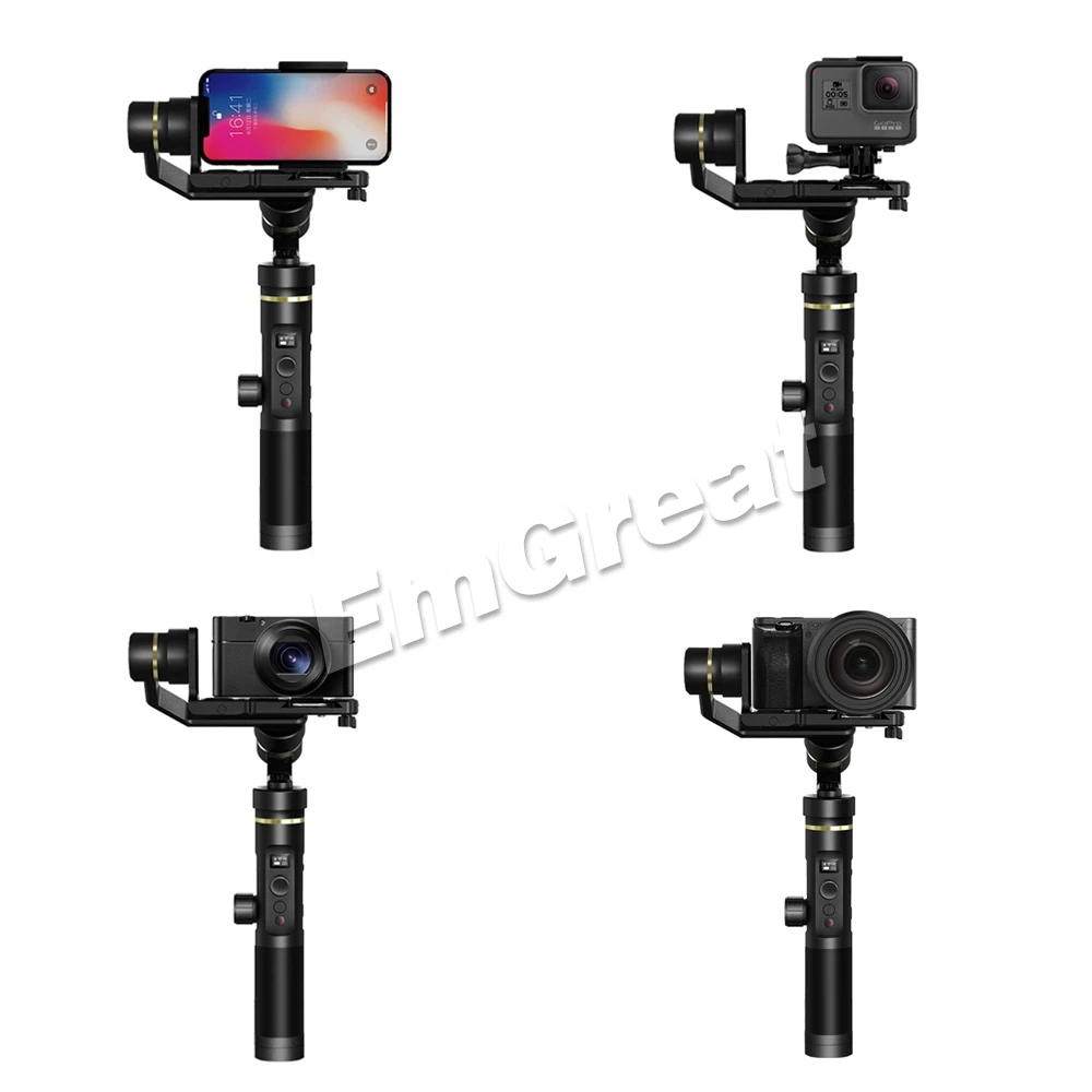 Feiyutech G6 плюс 3-осевой Карманный стабилизатор для экшн-камеры Gopro Hero смартфонов беззеркальных Камера для sony a6000 RX0 Полезная нагрузка 800 г