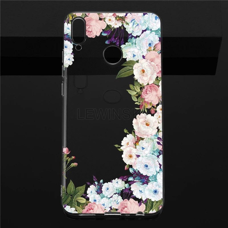 Кружевное платье с цветочным рисунком мягкий ТПУ чехол на huawei Honor 8X 8A 7A 7C Коврики 10 20 P10 P30 P20 lite Pro Nova 3i Y7 Y6 Y5 чехол Крышка
